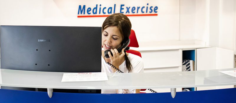 Recepción centro Medical Exercise
